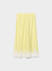 Henrietta Linen Skirt - LEMONADE/LIGHT BIRCH