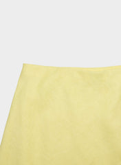 Henrietta Linen Skirt - LEMONADE/LIGHT BIRCH