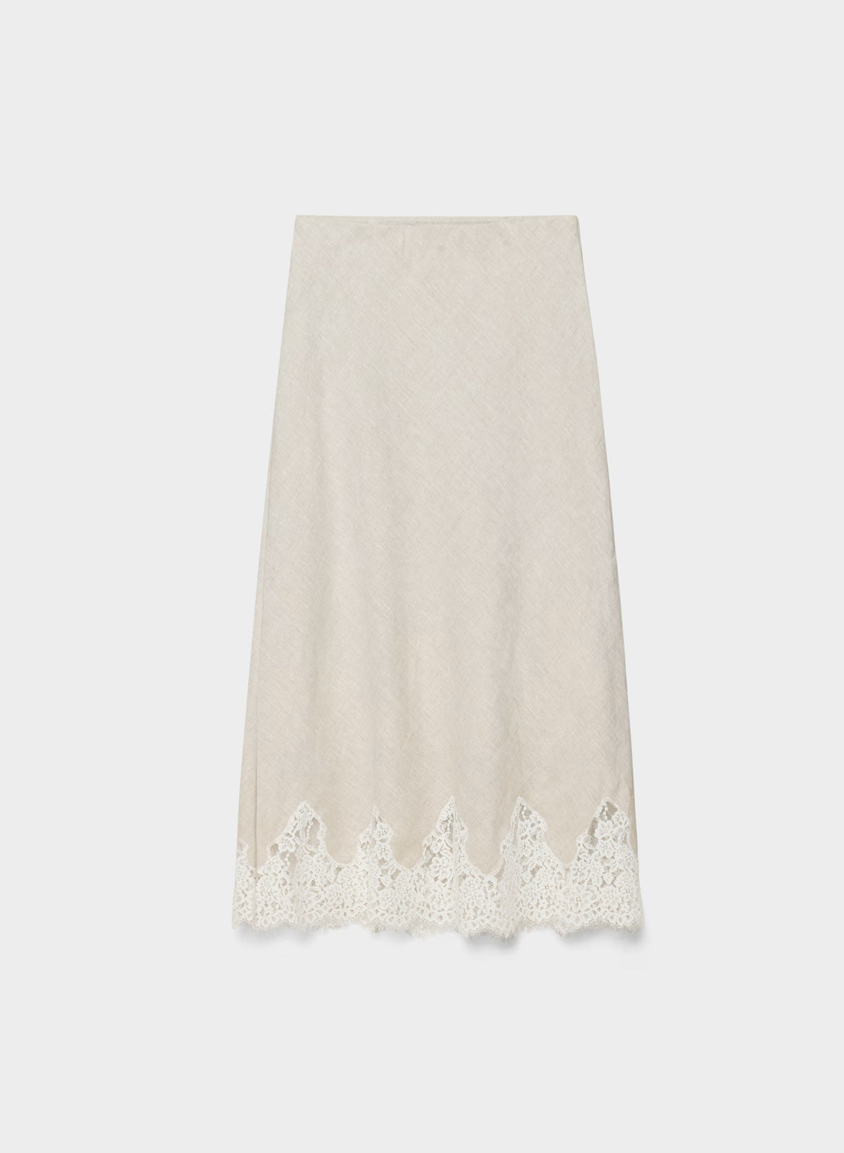 Henrietta Linen Skirt - UNDYED ECRU/LT BIRCH