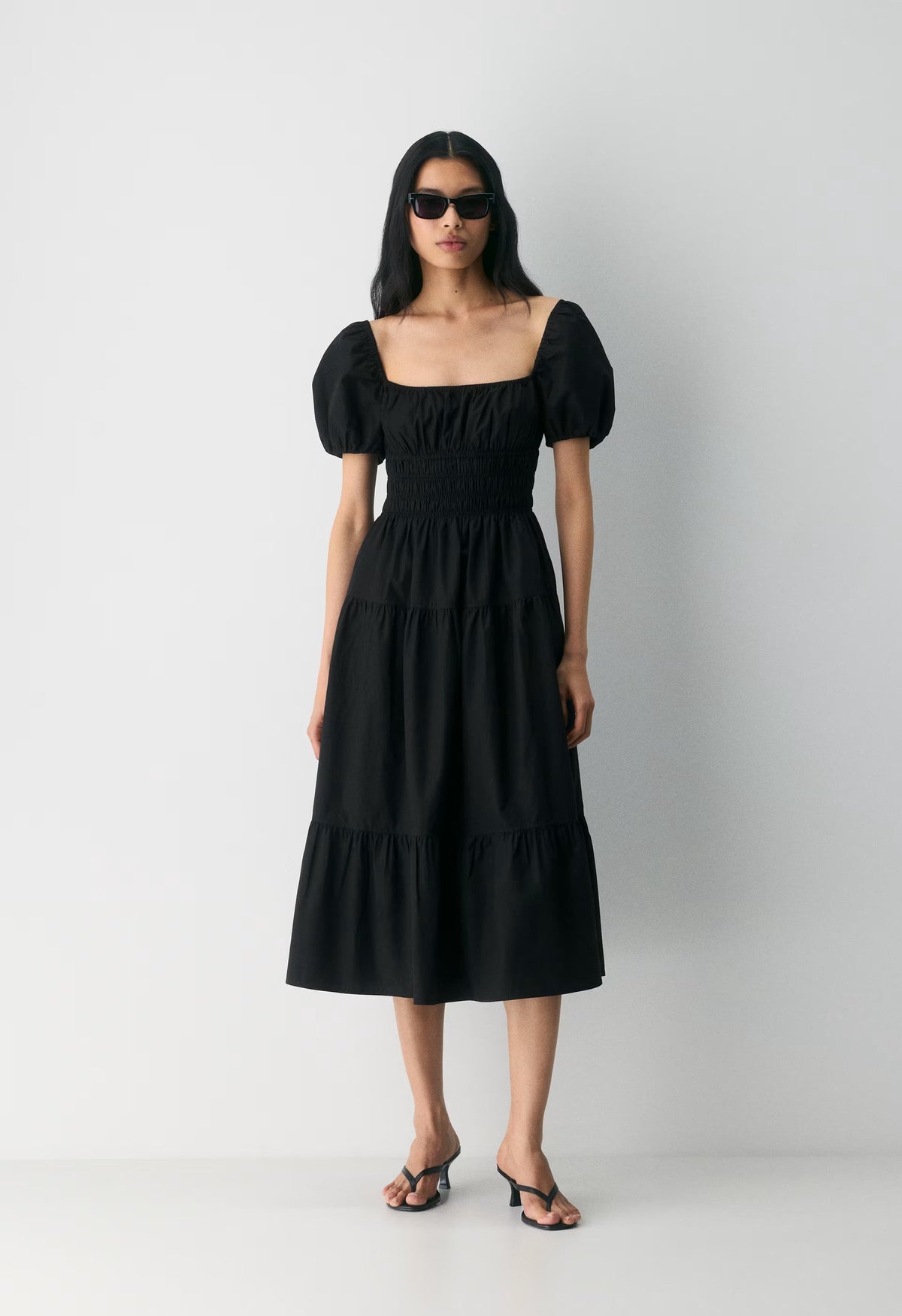 Allegoria Poplin Dress - BLACK