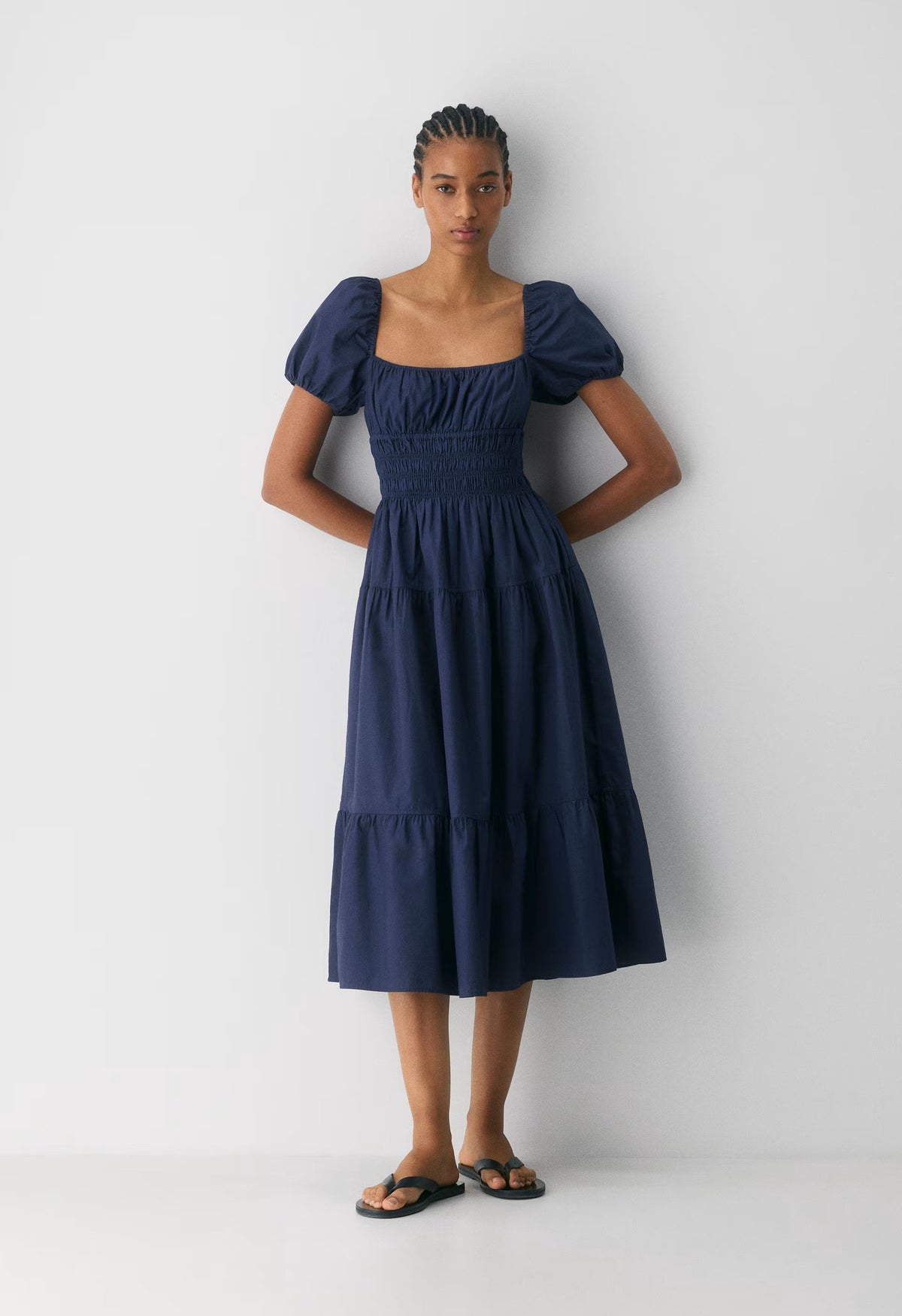 Allegoria Poplin Dress - HARBOUR NAVY