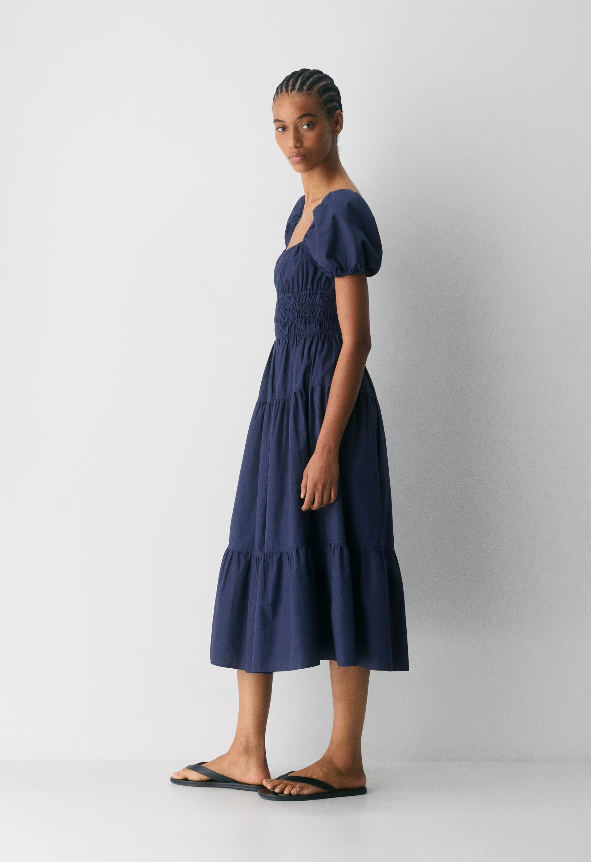 Allegoria Poplin Dress - HARBOUR NAVY