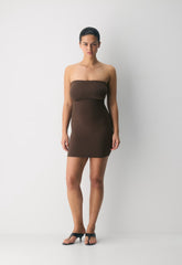 Original Contour Enrapture Mini Tube Dress - RICH MOCHA BROWN