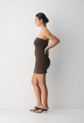 Original Contour Enrapture Mini Tube Dress - RICH MOCHA BROWN