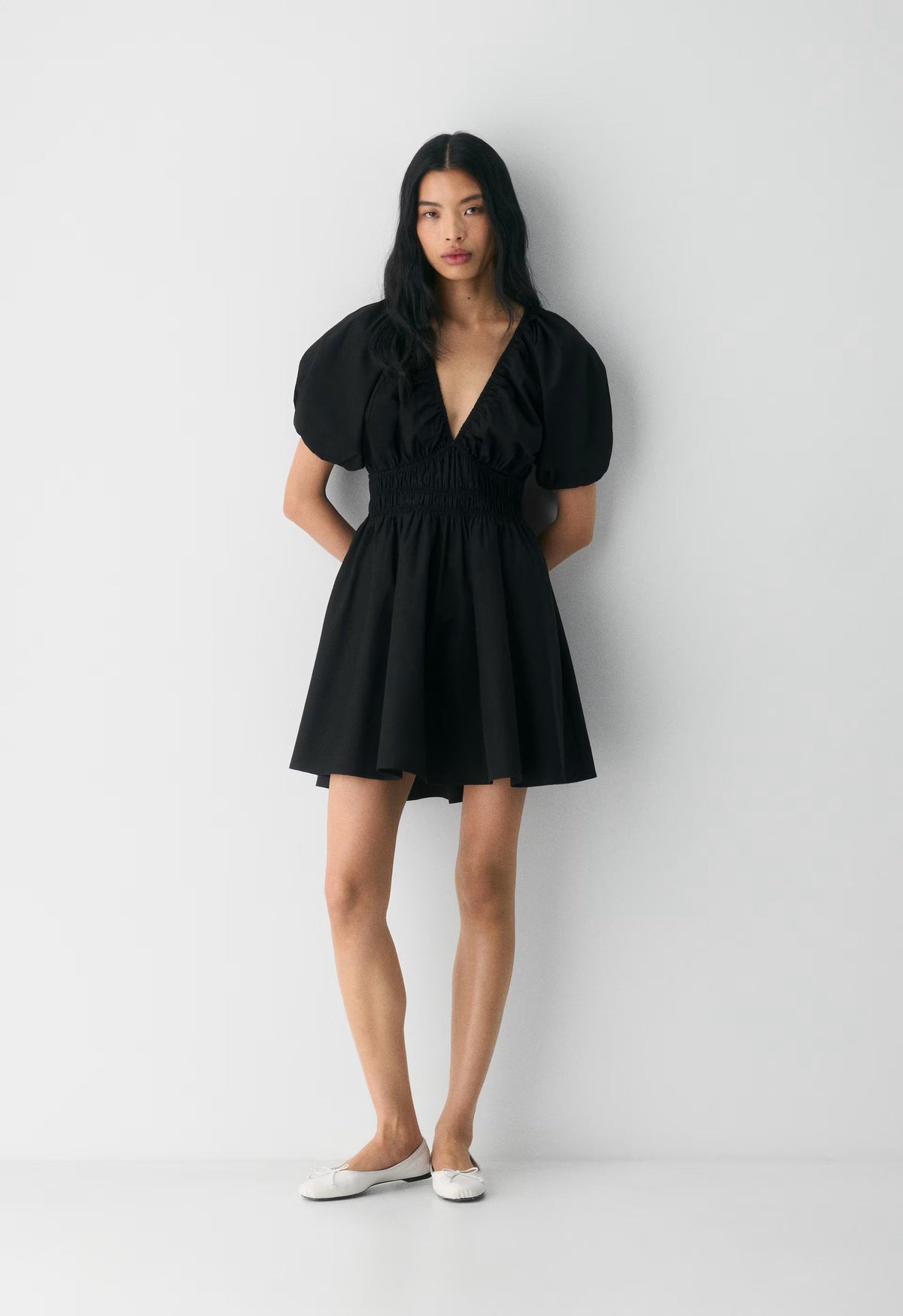 Mason Poplin Dress - BLACK