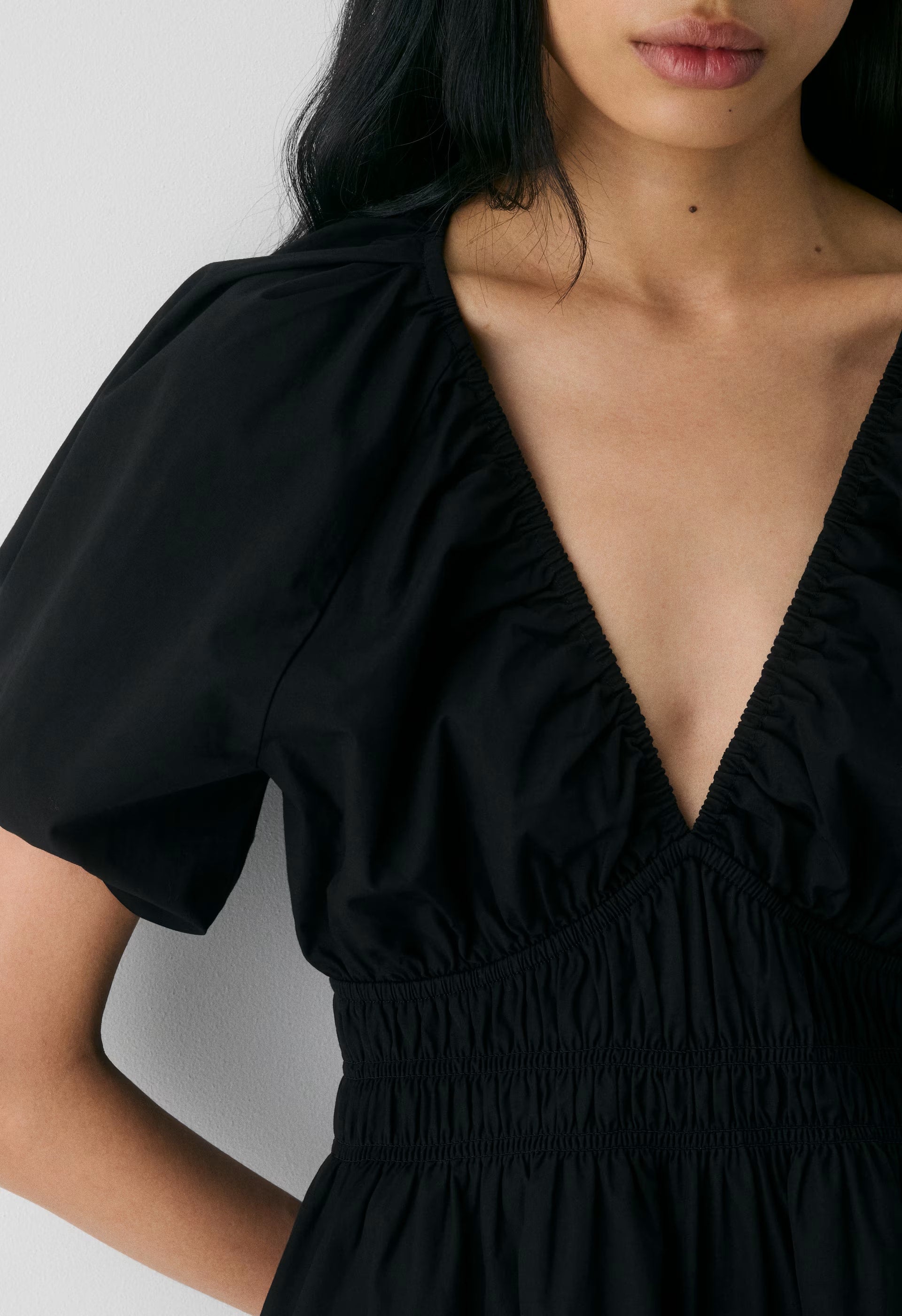 Mason Poplin Dress - BLACK