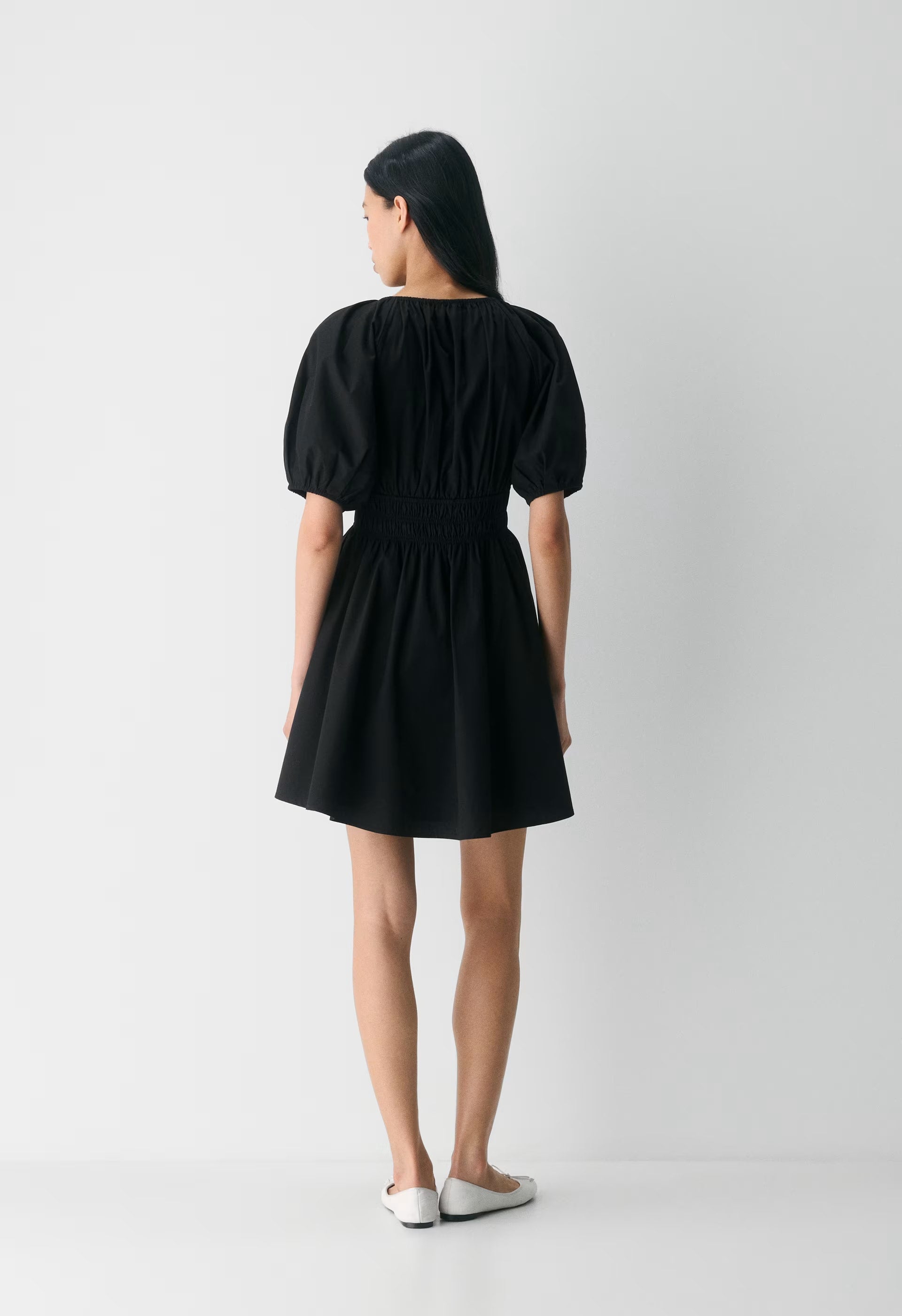 Mason Poplin Dress - BLACK