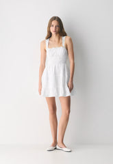Martine Poplin Dress - BRIGHT WHITE