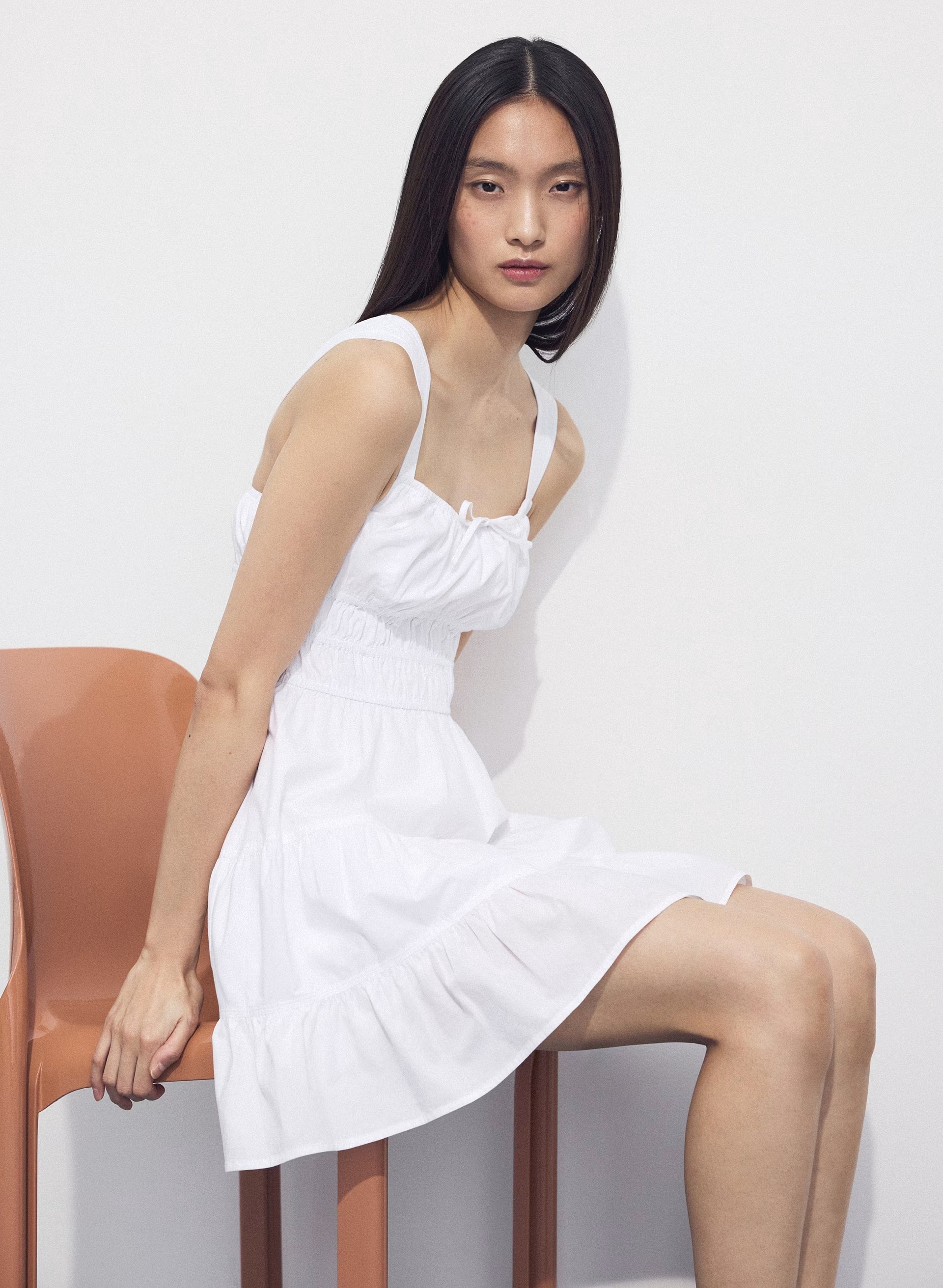 Martine Poplin Dress - BRIGHT WHITE