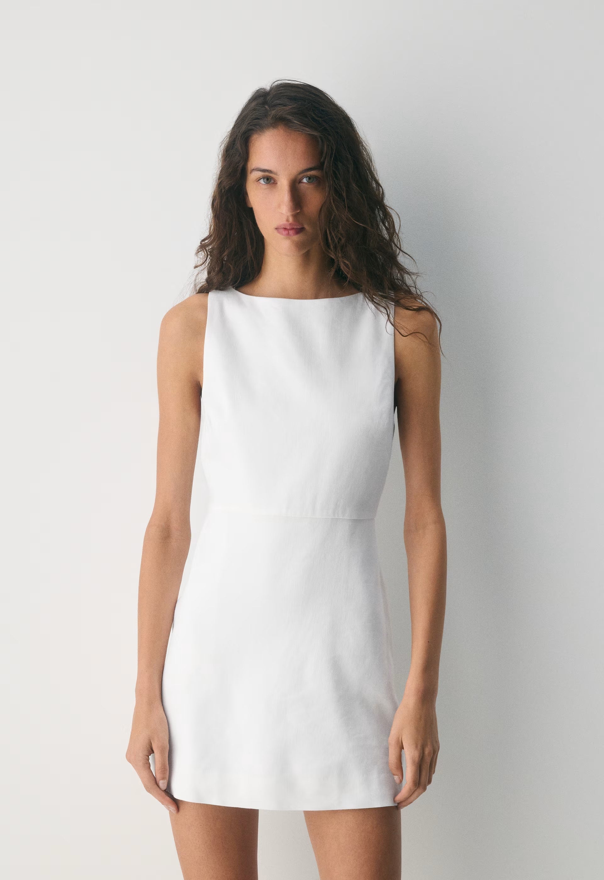 Bond Linen Dress - WHITE
