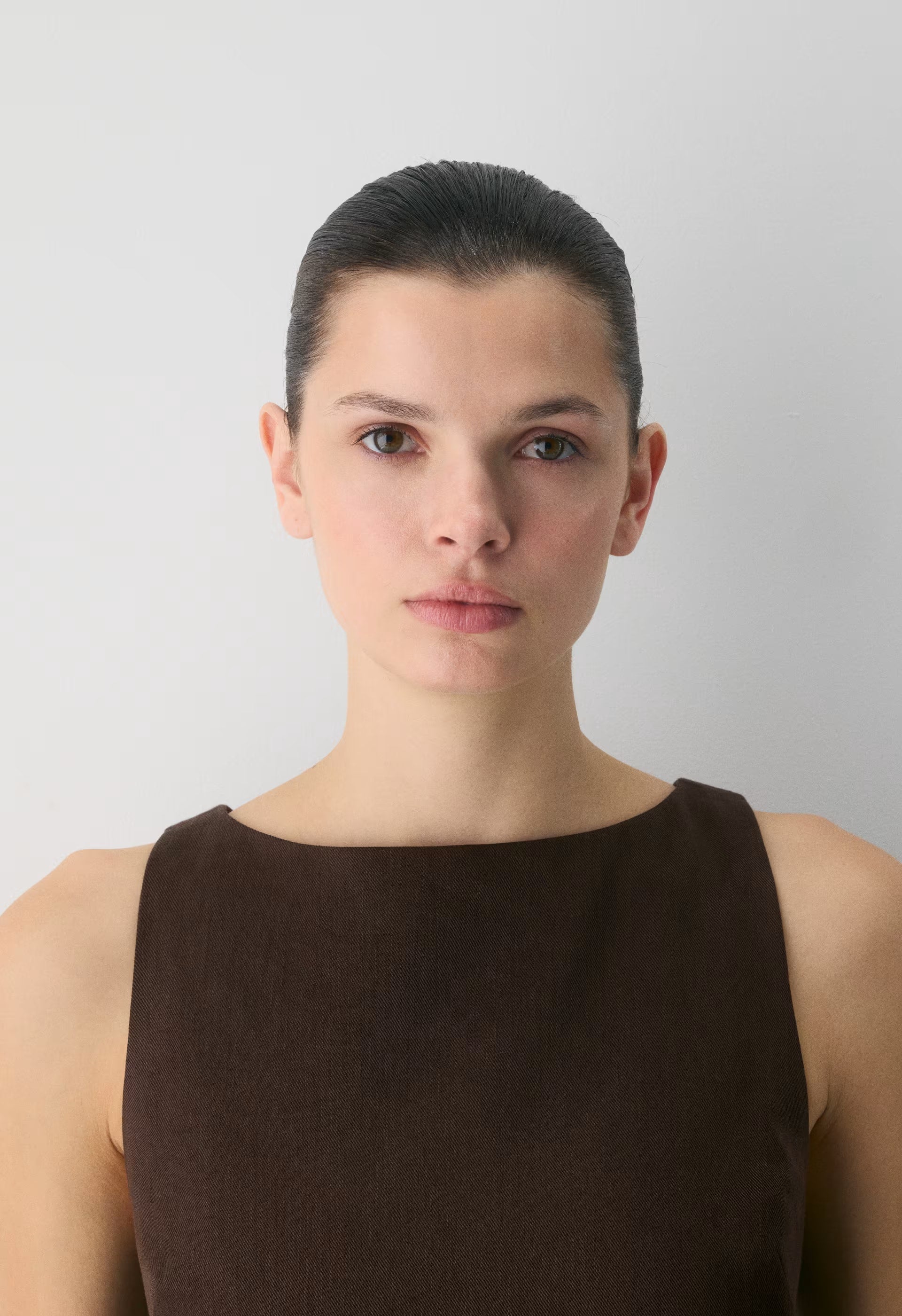 Bond Linen Dress - RICH MOCHA BROWN