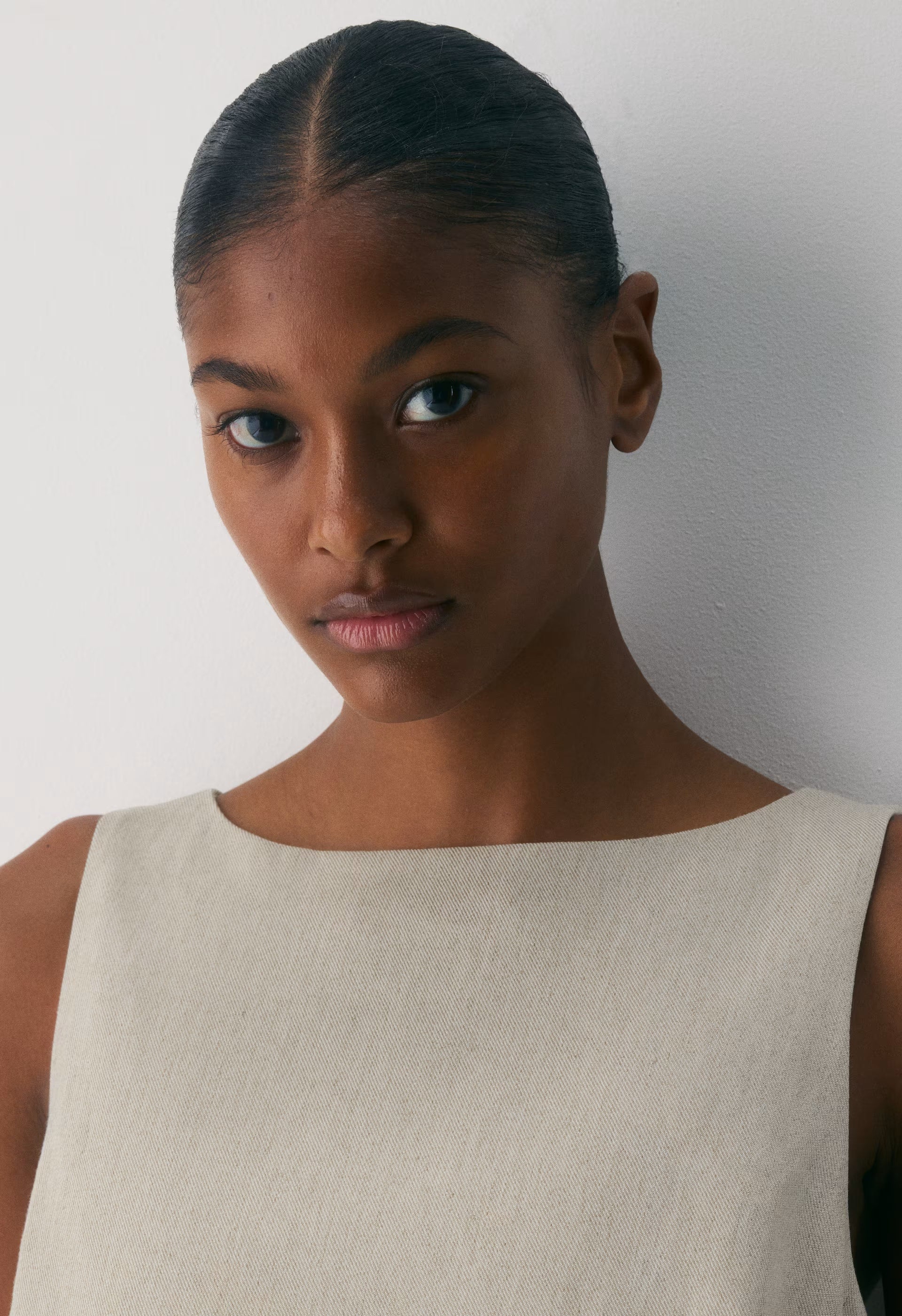 Bond Linen Dress - UNDYED DARK ECRU