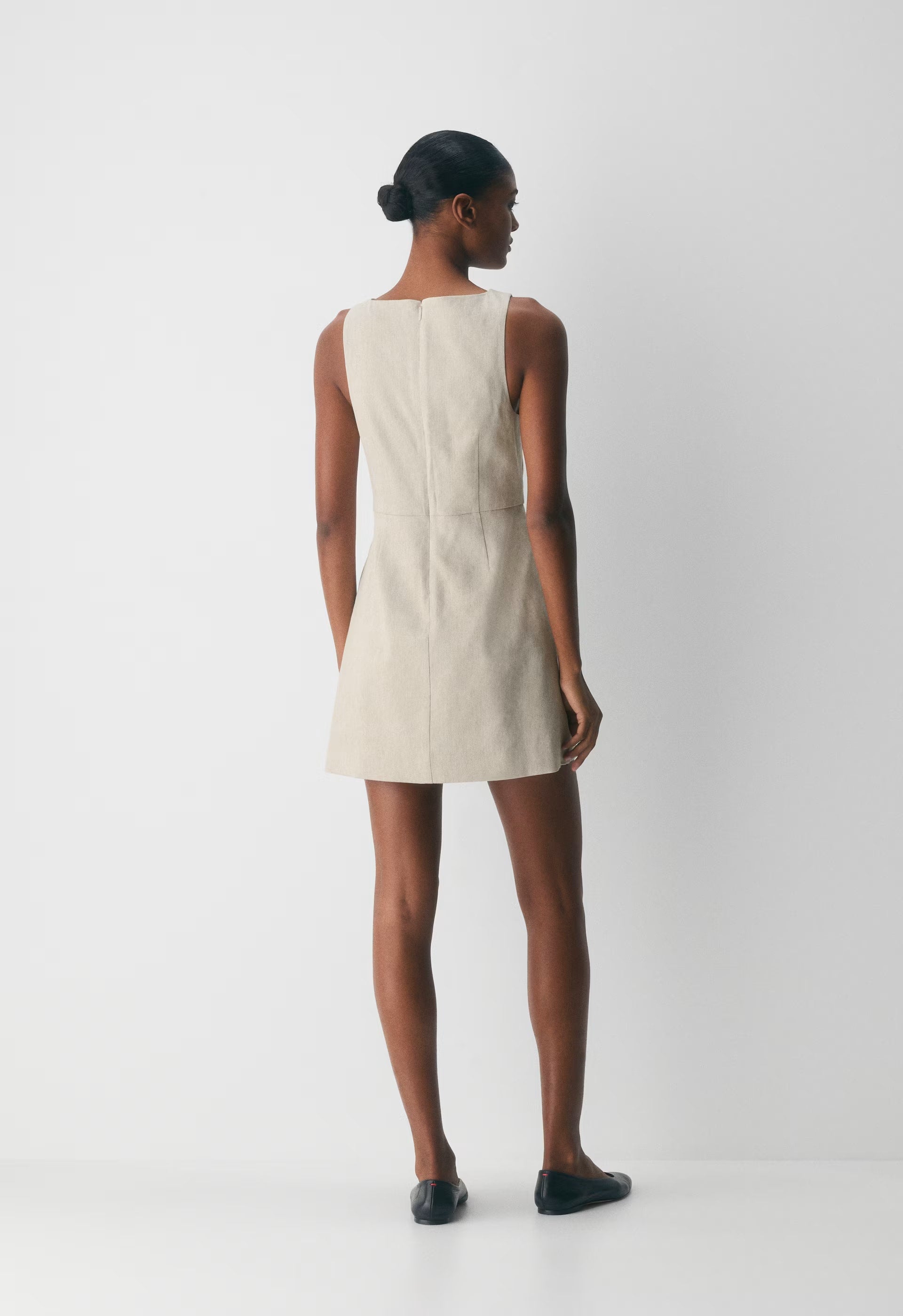 Bond Linen Dress - UNDYED DARK ECRU