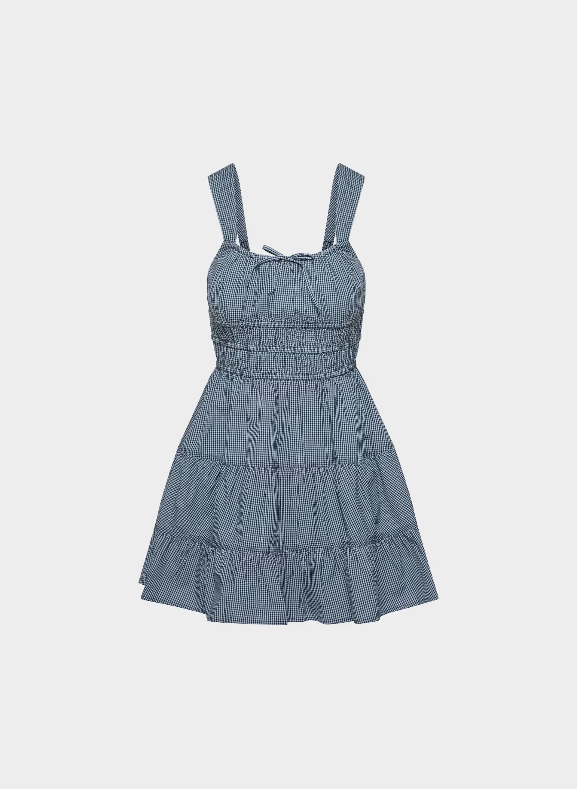 Martine Poplin Dress - CLR GGM RPL BL/ADMRL