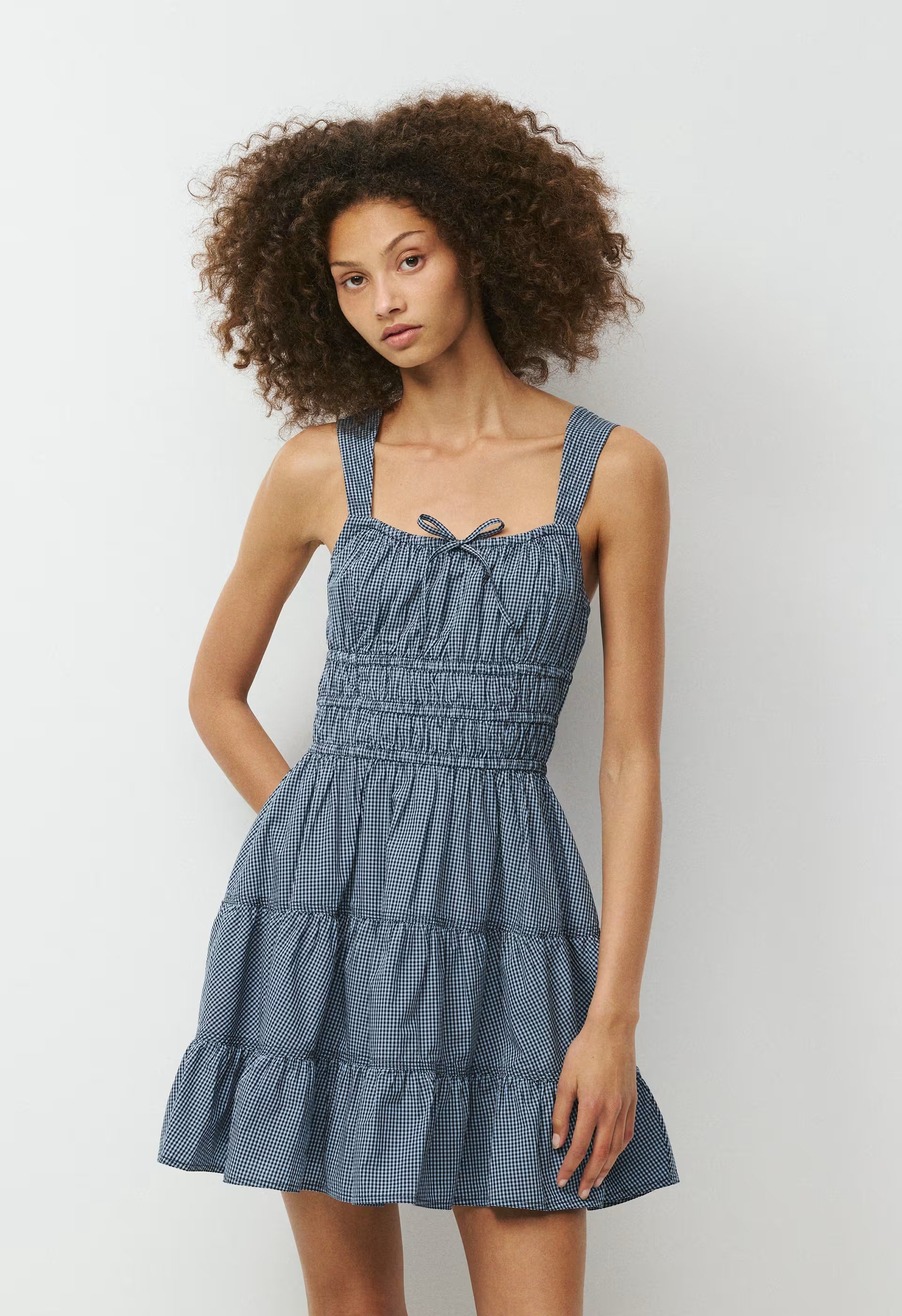 Martine Poplin Dress - CLR GGM RPL BL/ADMRL