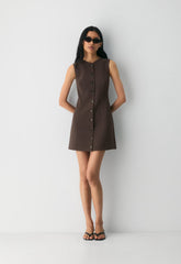 Regal Dress - Crepette™ - RICH MOCHA BROWN