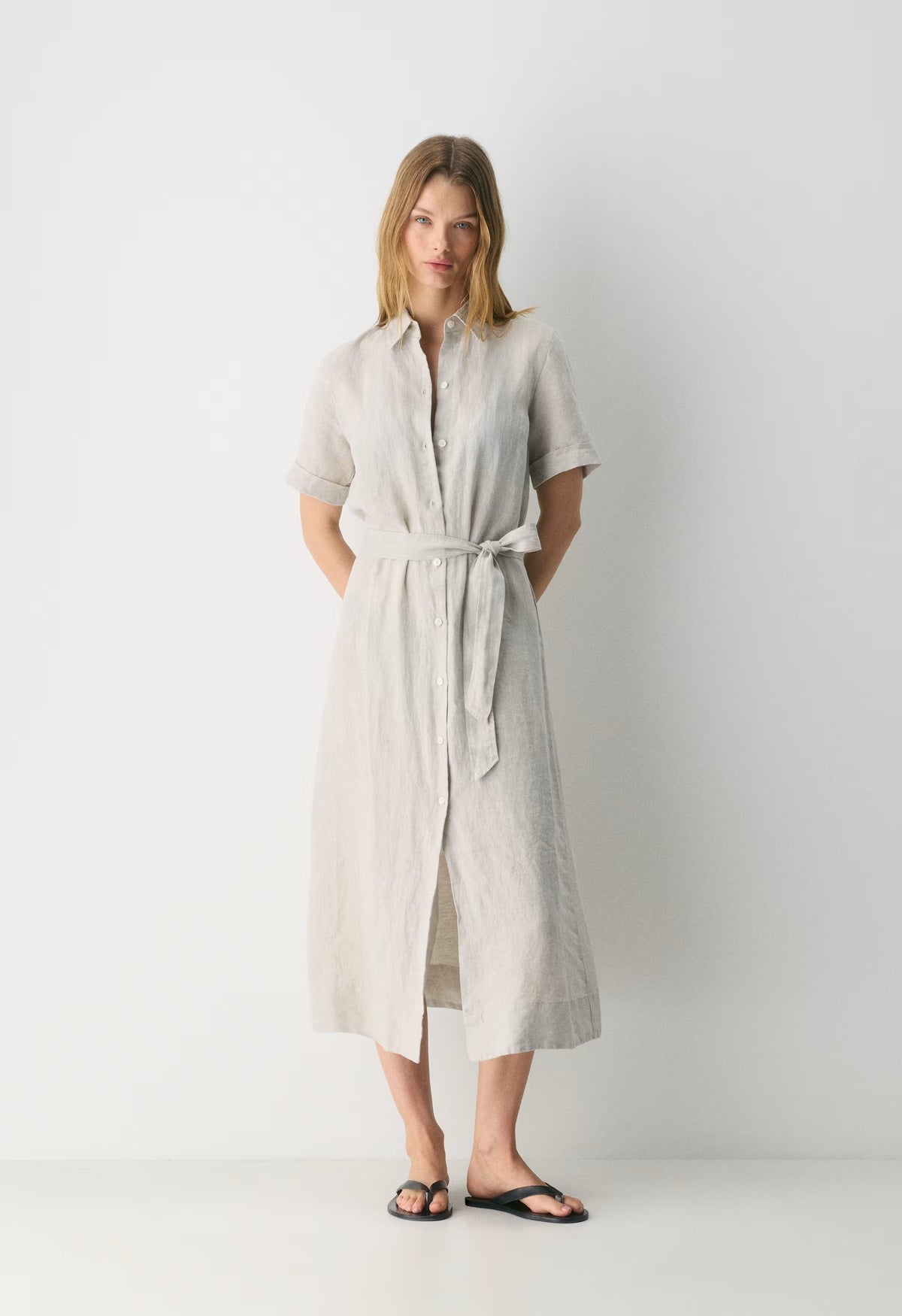 Eleta Linen Maxi Dress - UNDYED ECRU