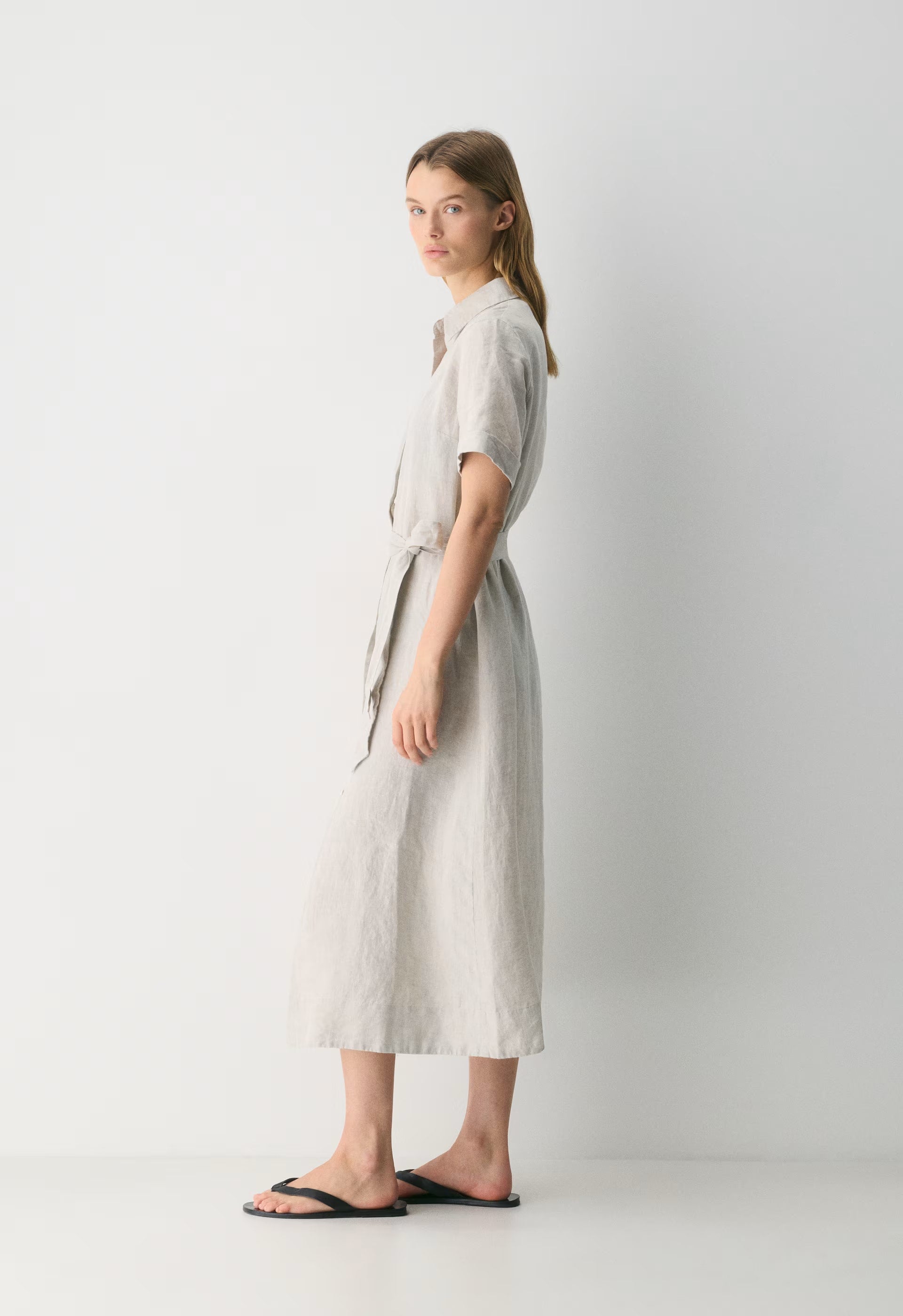 Eleta Linen Maxi Dress - UNDYED ECRU