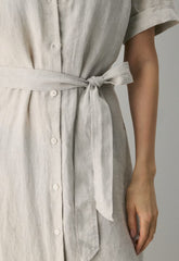 Eleta Linen Maxi Dress - UNDYED ECRU