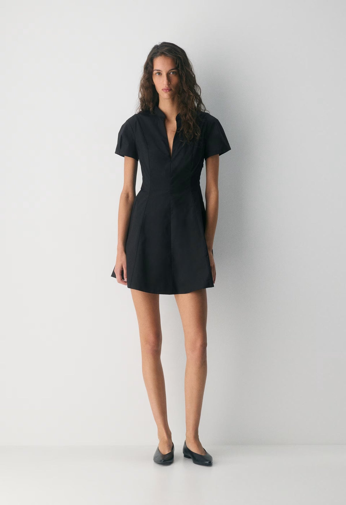 Intro Poplin Dress - BLACK
