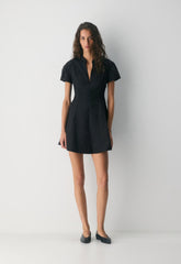 Intro Poplin Dress - BLACK