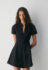 Intro Poplin Dress - BLACK