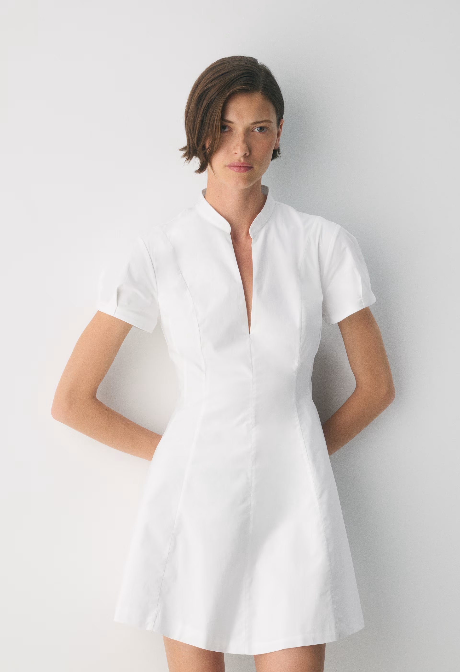 Intro Poplin Dress - BRIGHT WHITE