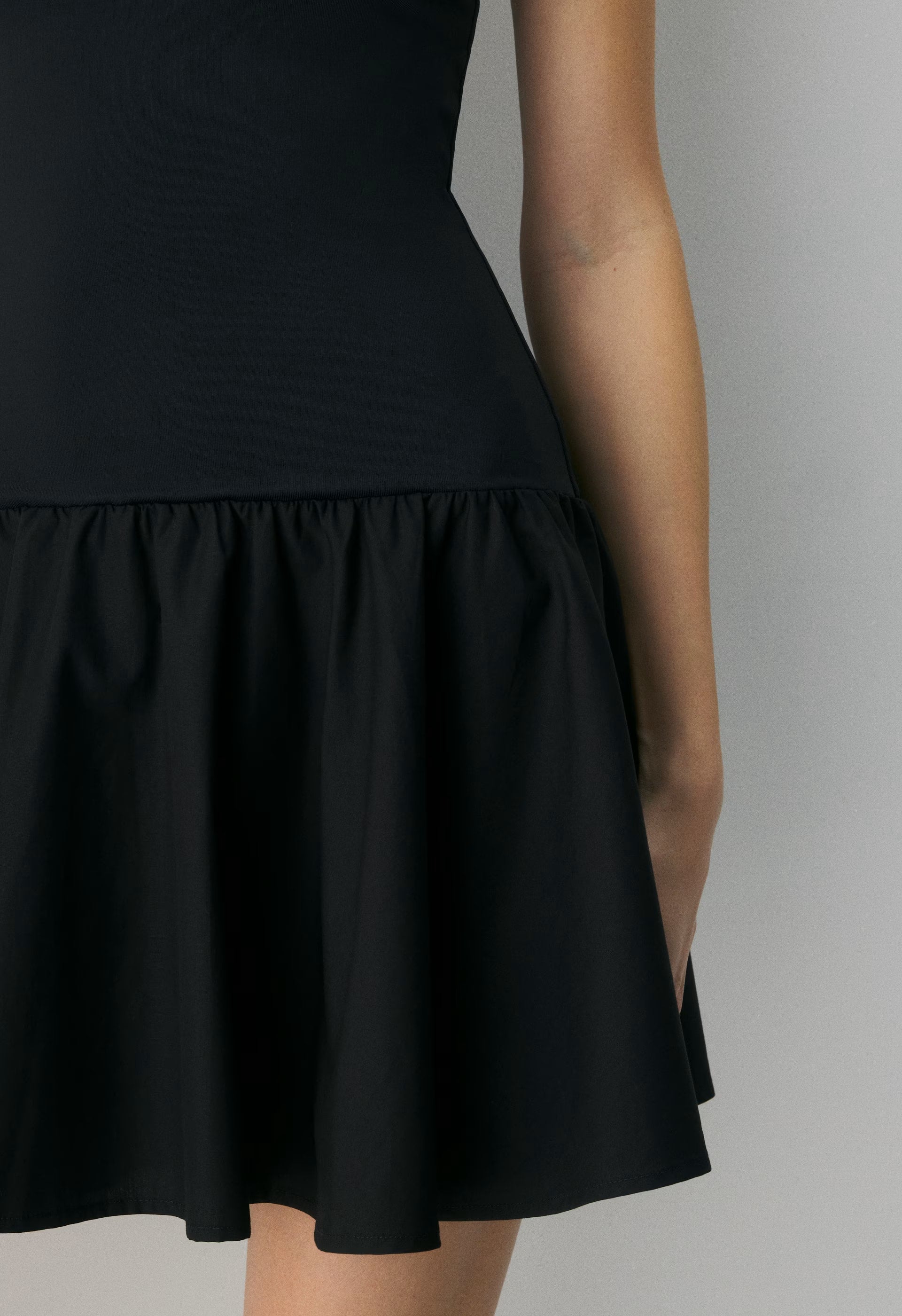 Private Poplin Dress - BLACK