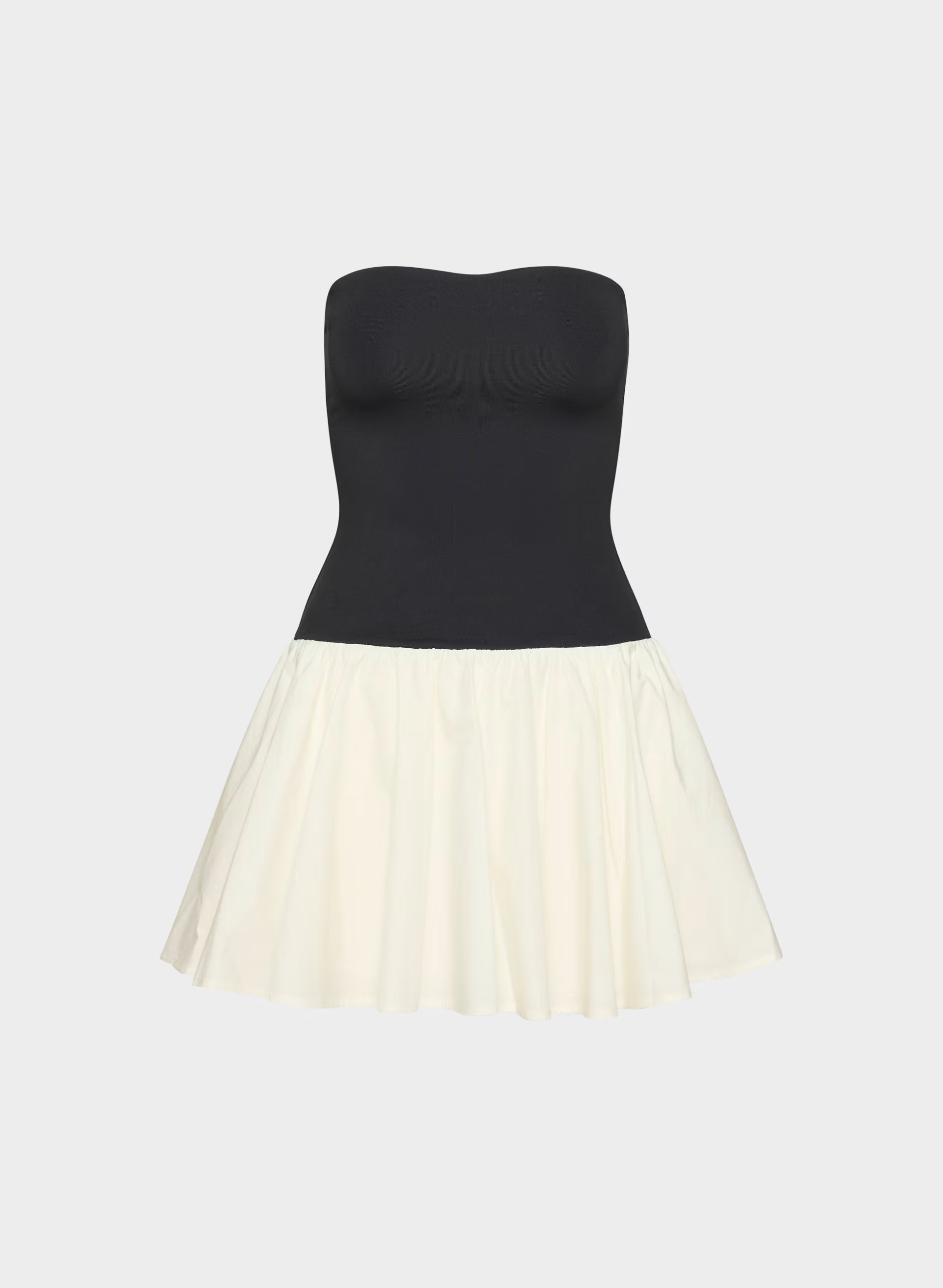 Private Poplin Dress - LIGHT BIRCH/BLACK