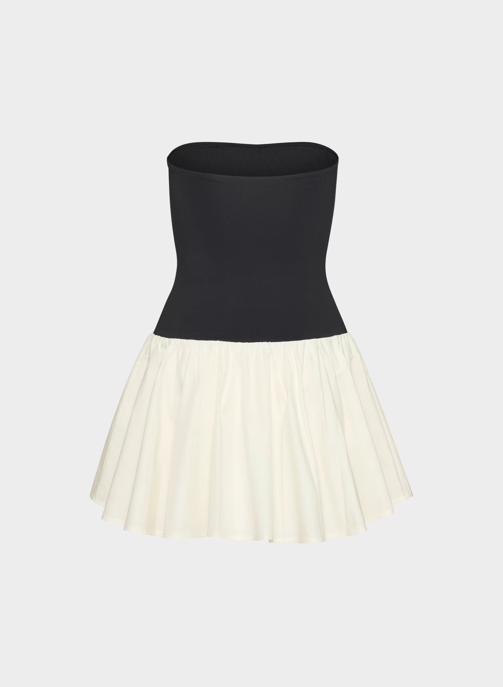 Private Poplin Dress - LIGHT BIRCH/BLACK