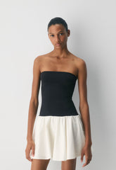 Private Poplin Dress - LIGHT BIRCH/BLACK