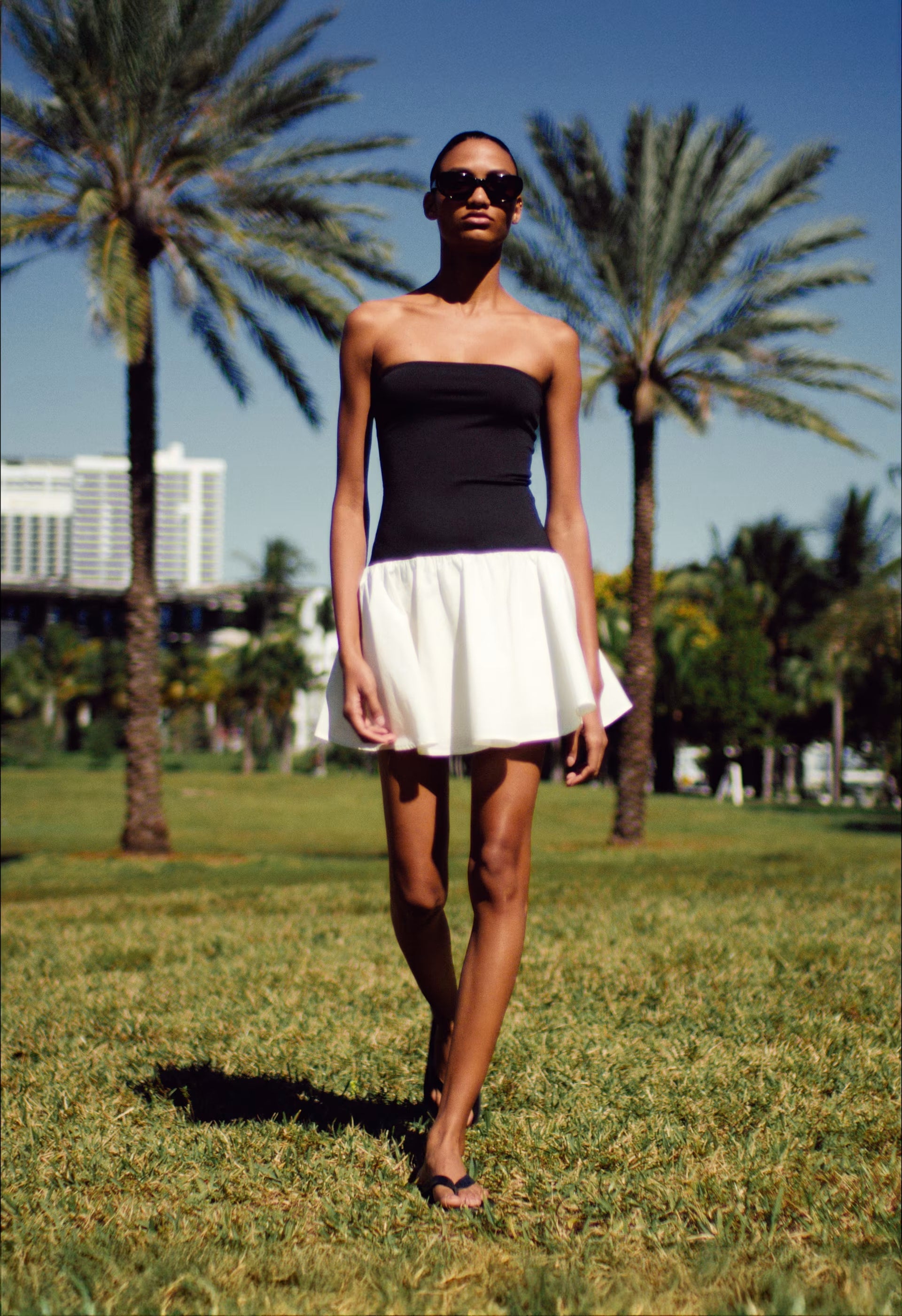 Private Poplin Dress - LIGHT BIRCH/BLACK
