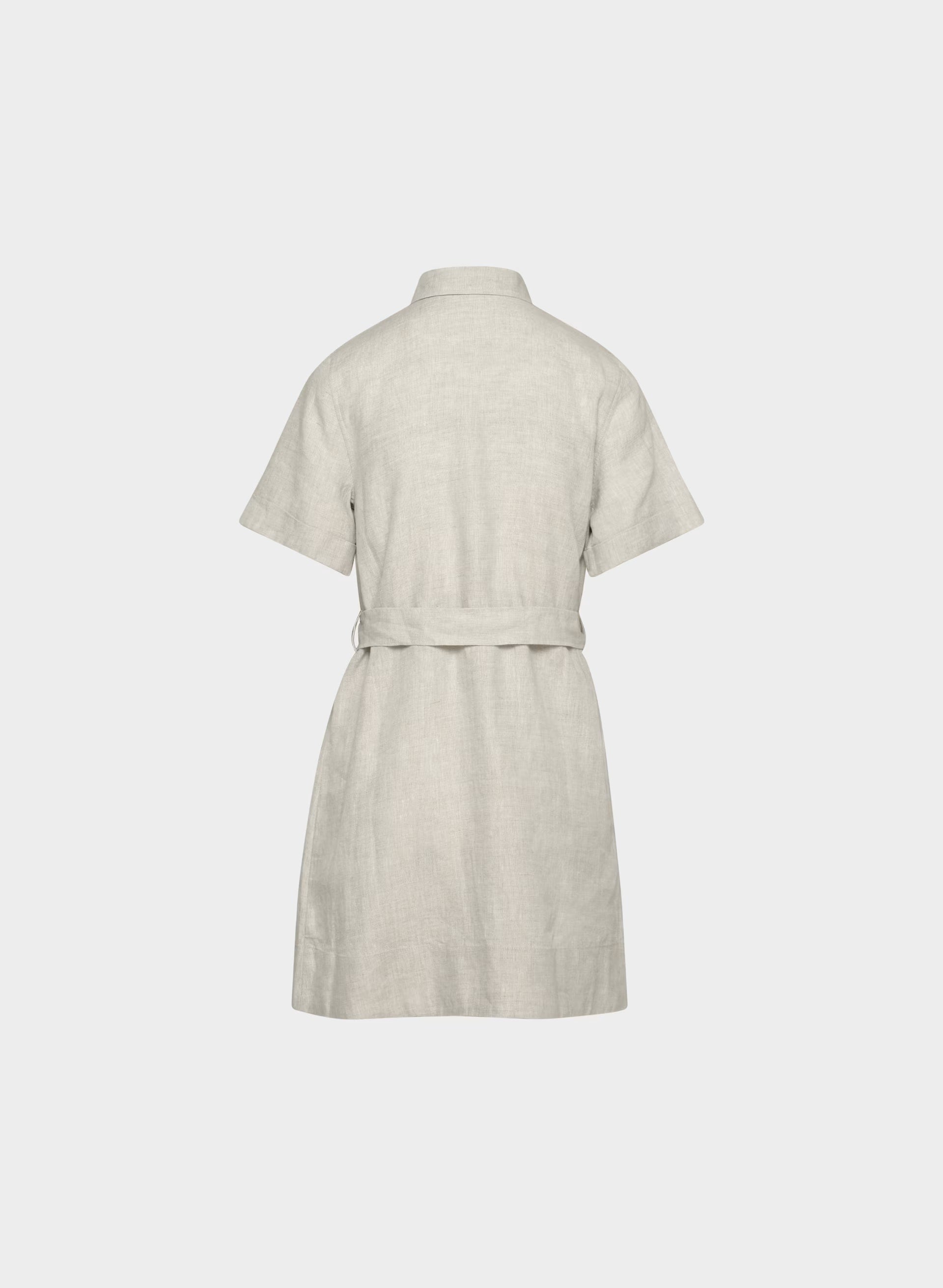 Eleta Linen Mini Dress - UNDYED ECRU
