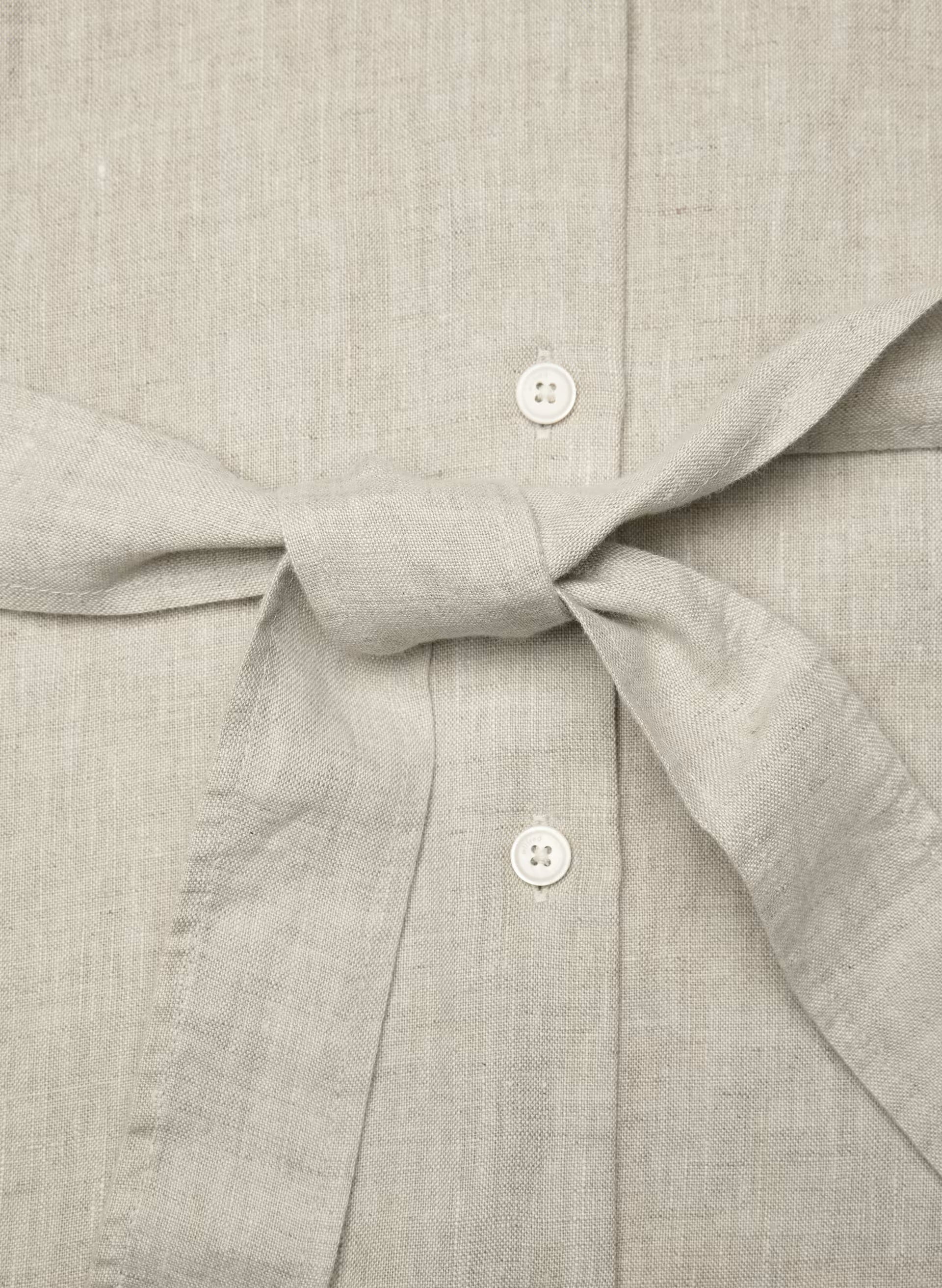 Eleta Linen Mini Dress - UNDYED ECRU