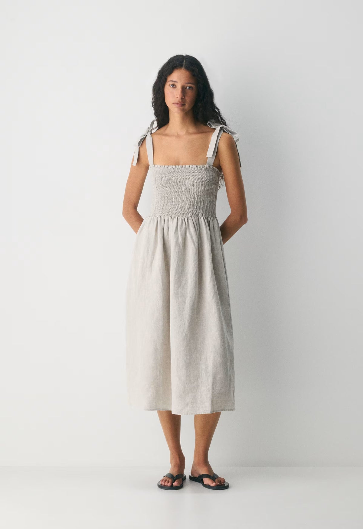 Golden Hour Linen Dress - UNDYED ECRU