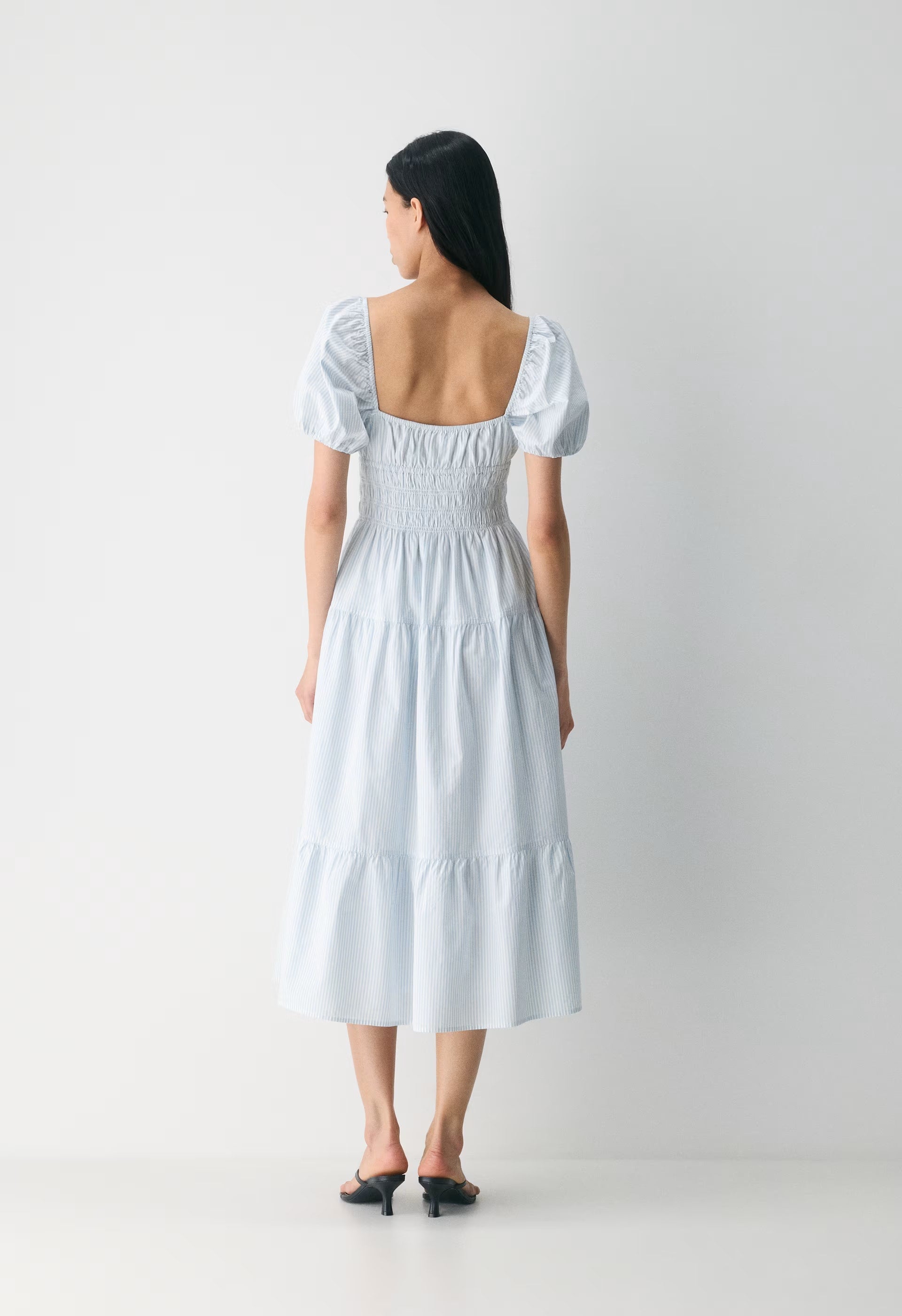 Allegoria Poplin Dress - CRMN STRP DEW BL/WHT