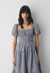 Allegoria Poplin Dress - SRPN CK LT BRH/HBR NVY