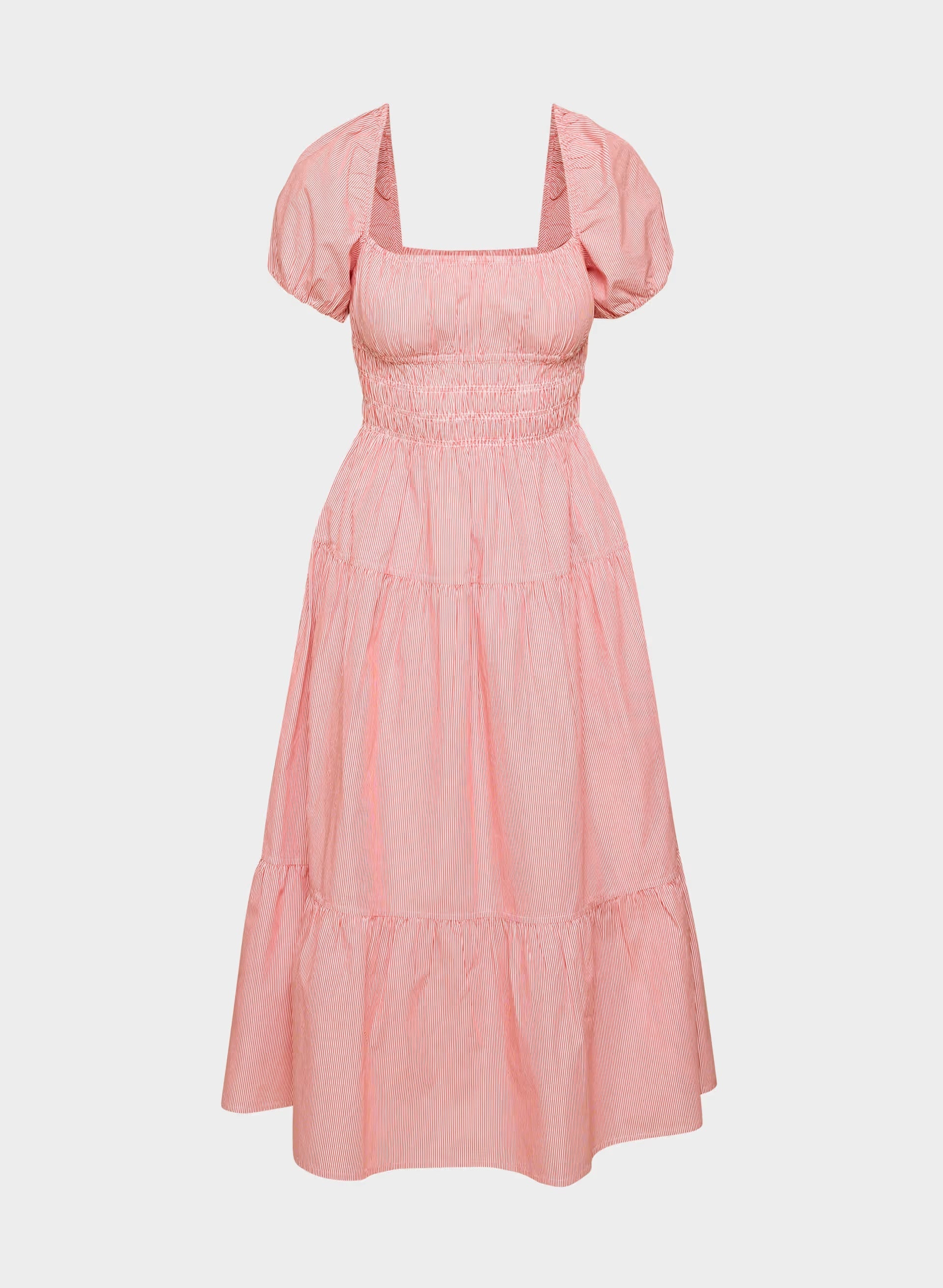 Allegoria Poplin Dress - INGRD STRP SNGLD RD/WT