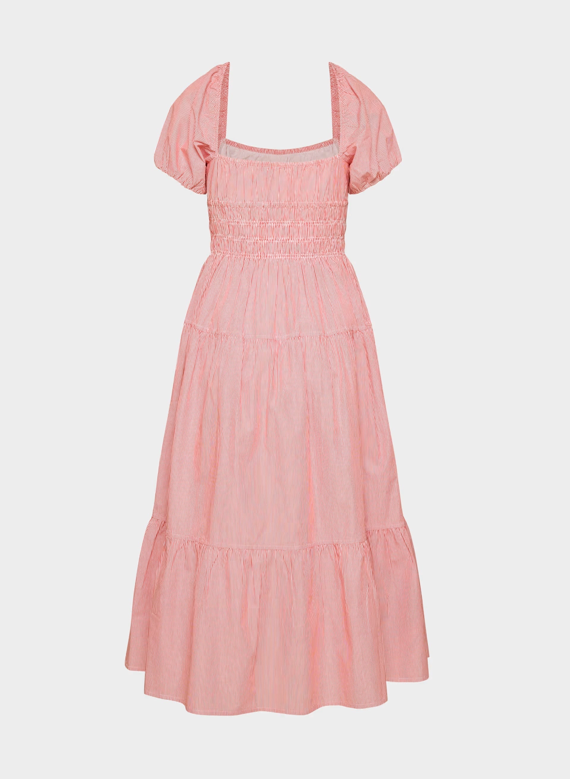 Allegoria Poplin Dress - INGRD STRP SNGLD RD/WT