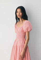 Allegoria Poplin Dress - INGRD STRP SNGLD RD/WT