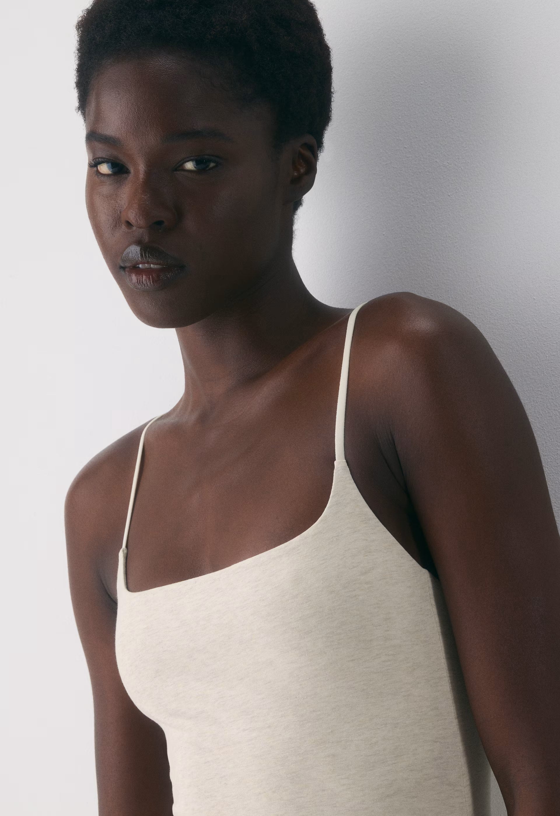 Casual Contour Summon Maxi Cami Dress - HEATHER LIGHT OATMEAL
