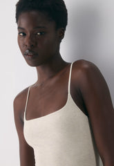 Casual Contour Summon Maxi Cami Dress - HEATHER LIGHT OATMEAL