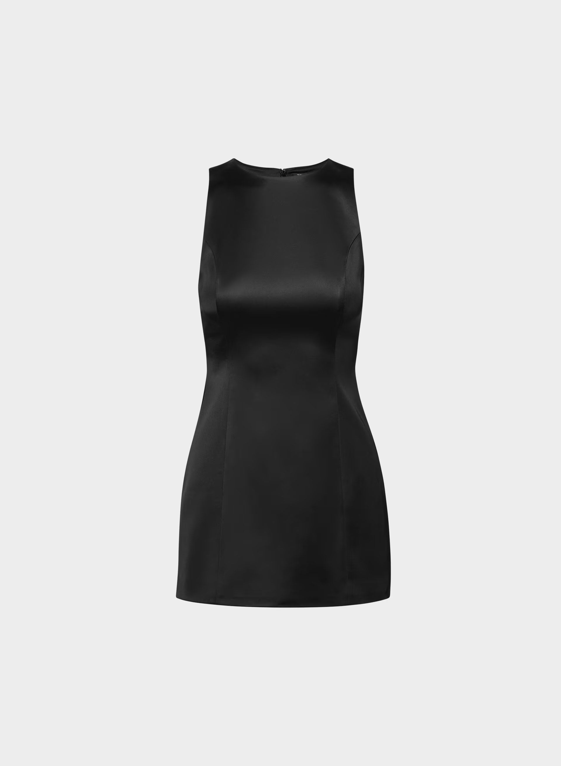 Charleston Satin Dress - BLACK