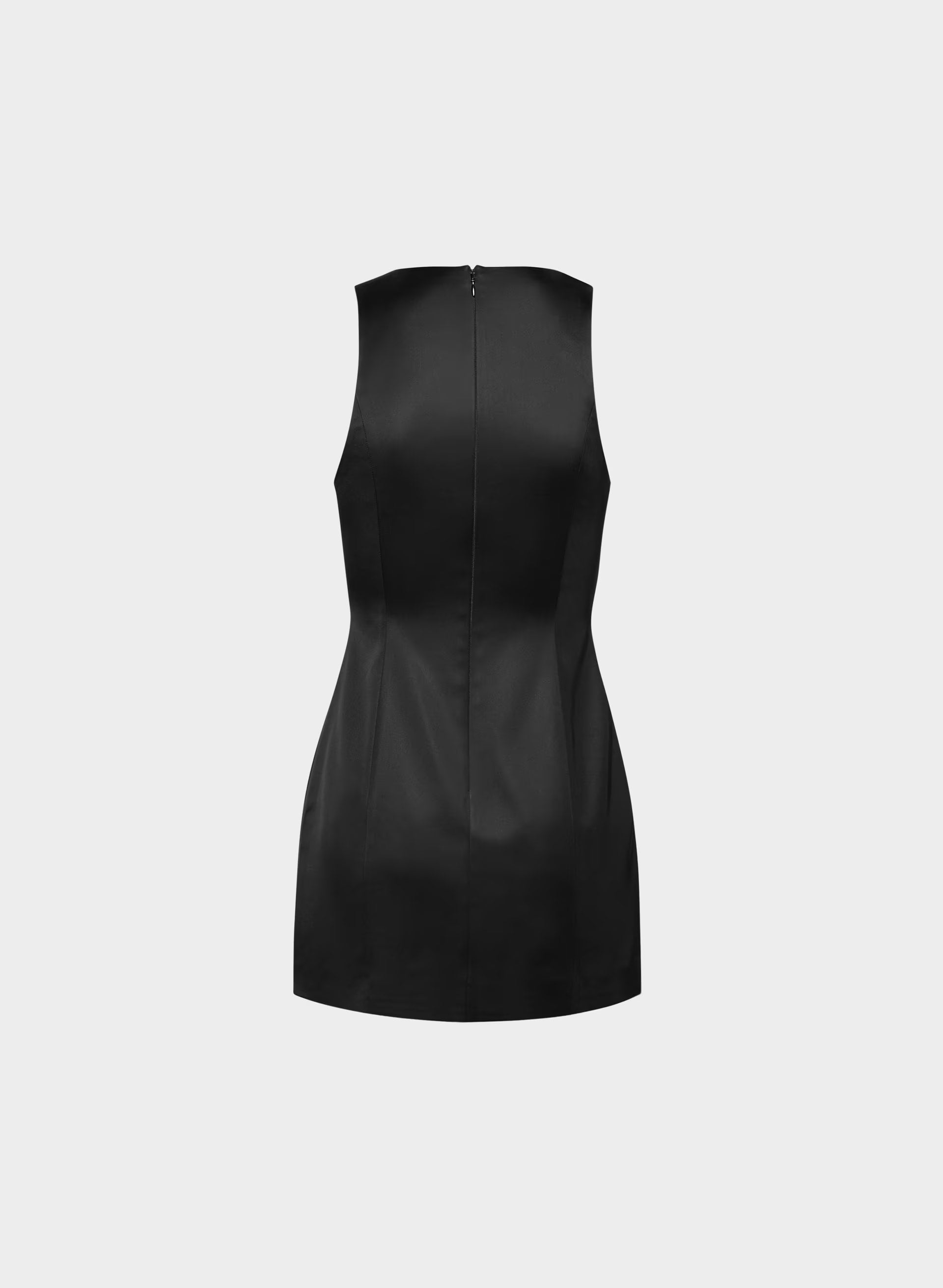 Charleston Satin Dress - BLACK