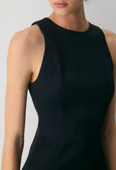 Charleston Satin Dress - BLACK