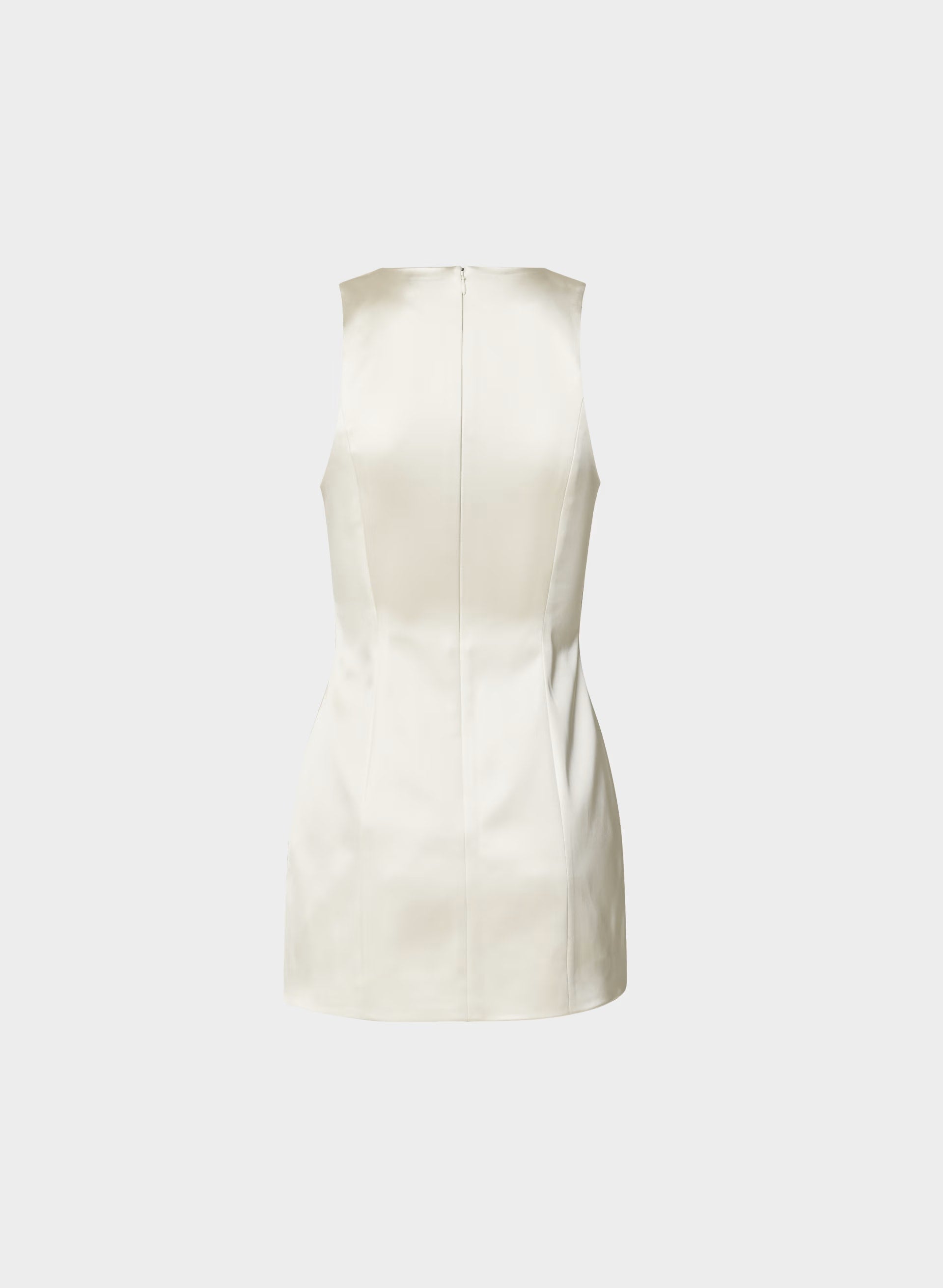 Charleston Satin Dress - WHISPER WHITE