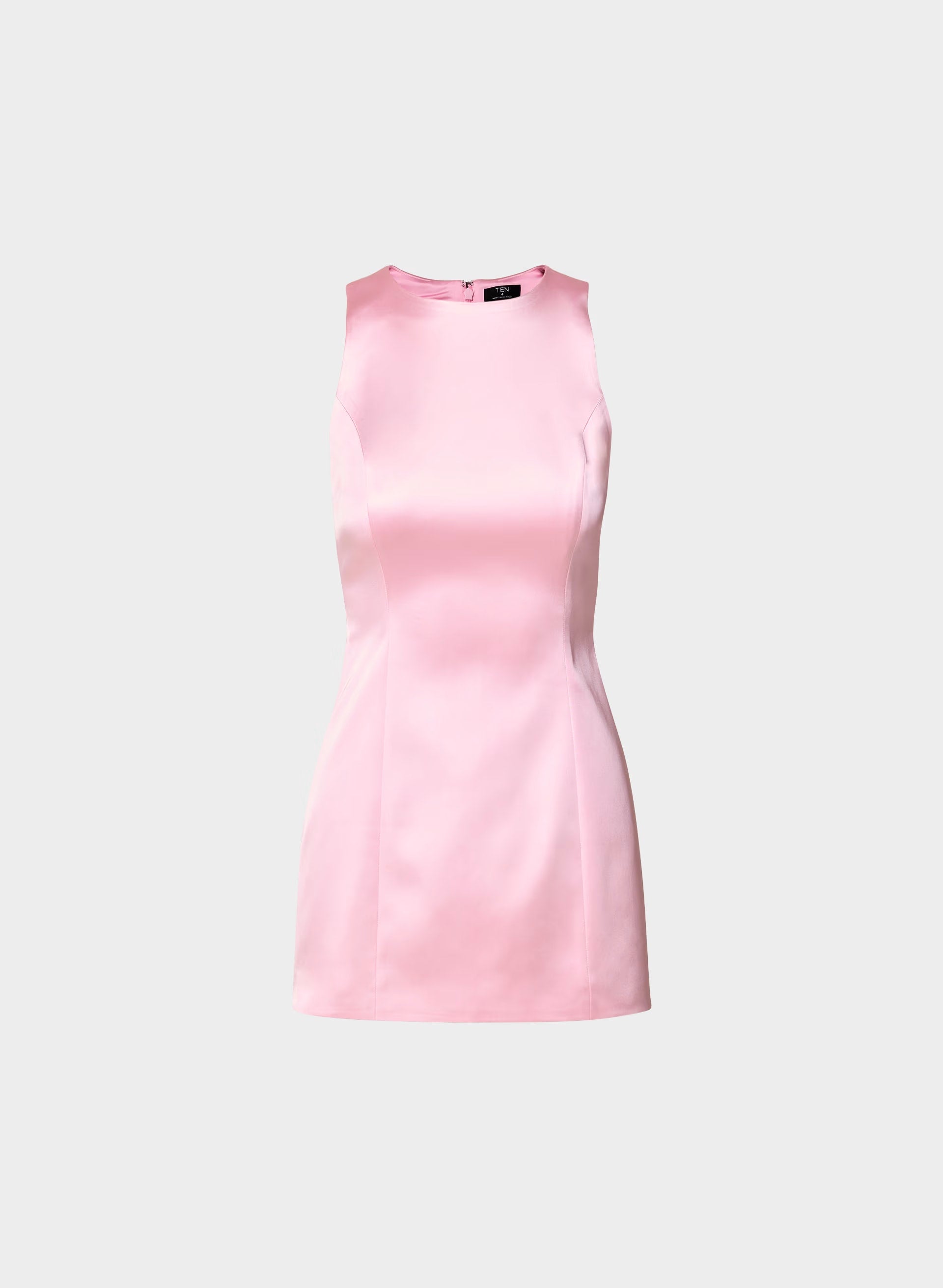 Charleston Satin Dress - MILKSHAKE PINK
