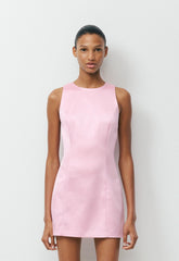 Charleston Satin Dress - MILKSHAKE PINK