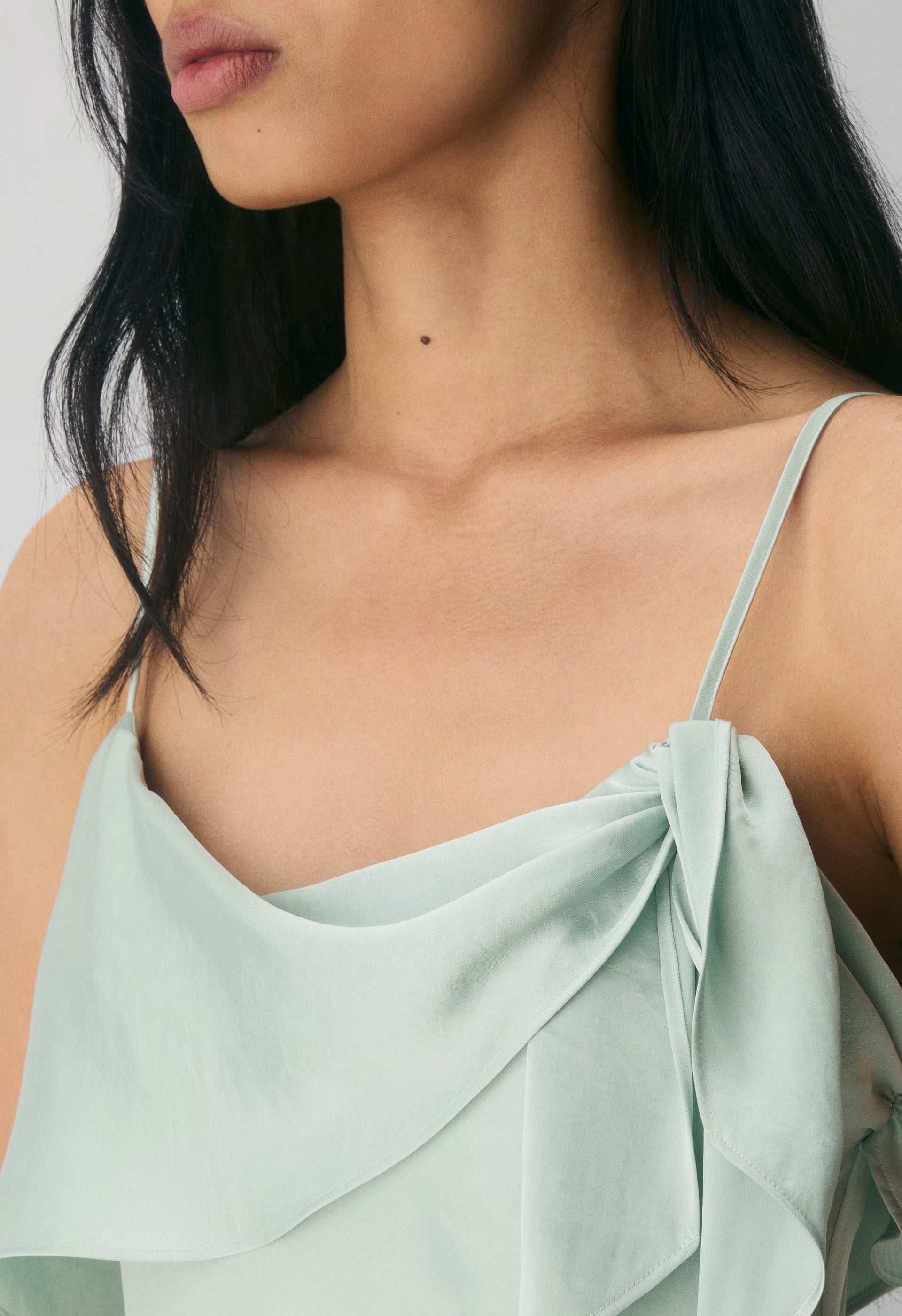 Cannelle Satin Dress - AGAVE GREEN