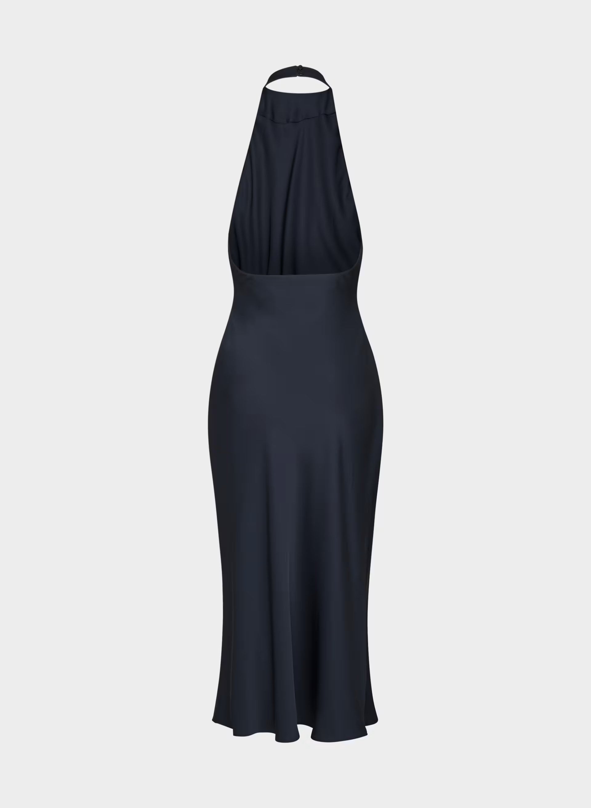 Audience Satin Maxi Halter Dress - ADMIRAL
